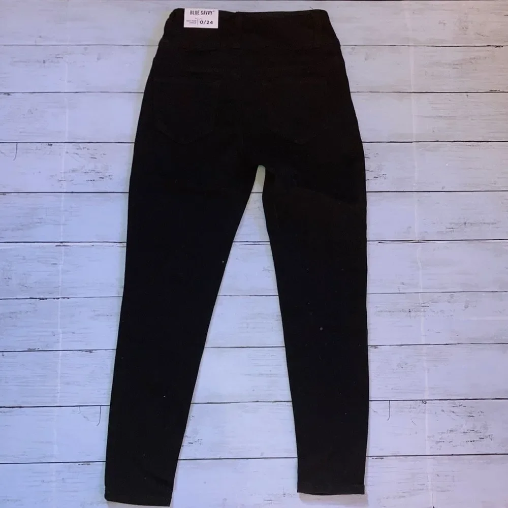 💕1x HOST PICK💕 Blue Savvy Denim High-Rise Ankle Jeans Pants Size 0/24 - Picture 6 of 9